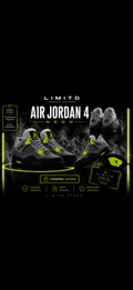 Air Jordan 4 Neon – Grey & Volt Edition