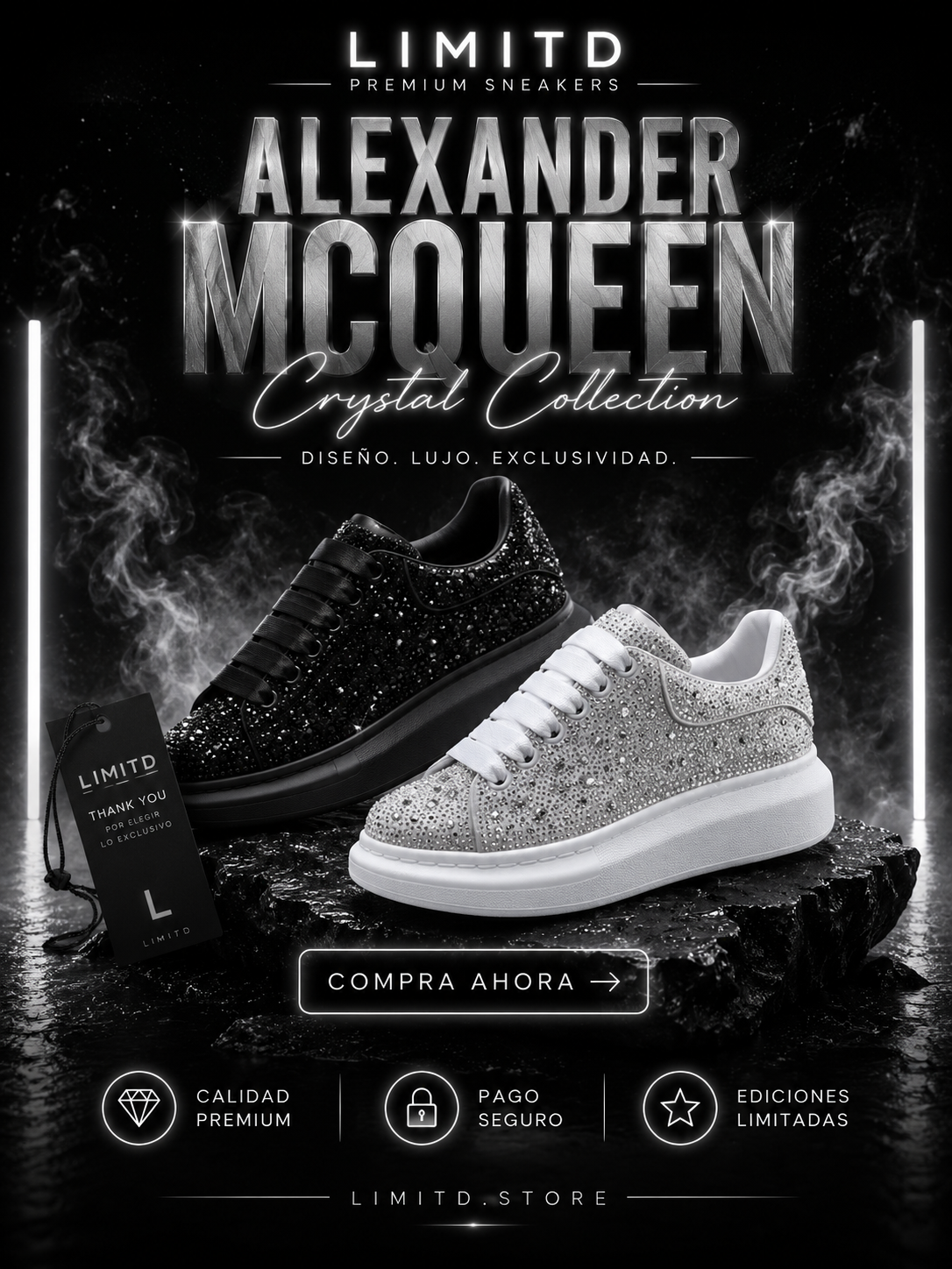 Alexander McQueen Crystal Collection – Blanco y Negro