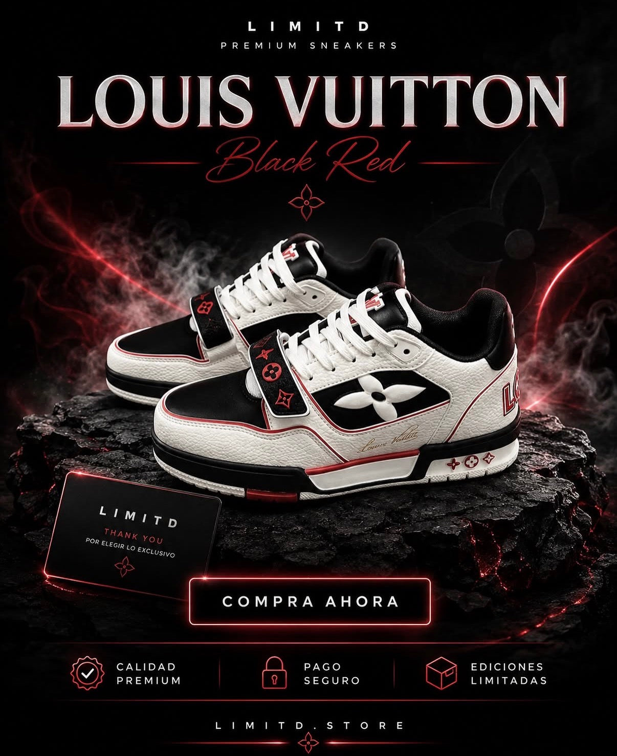 Louis Vuitton Black Red – Signature Edition